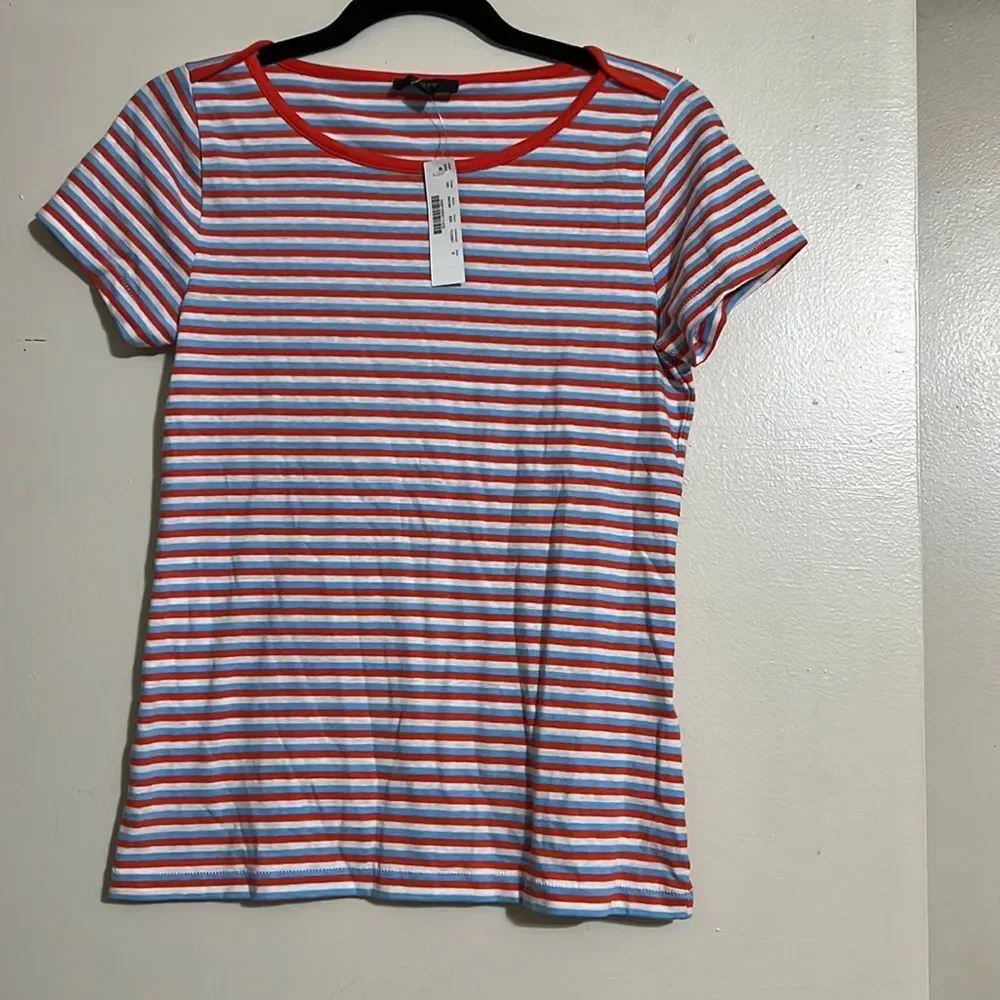 J. Crew multicolor striped tee
